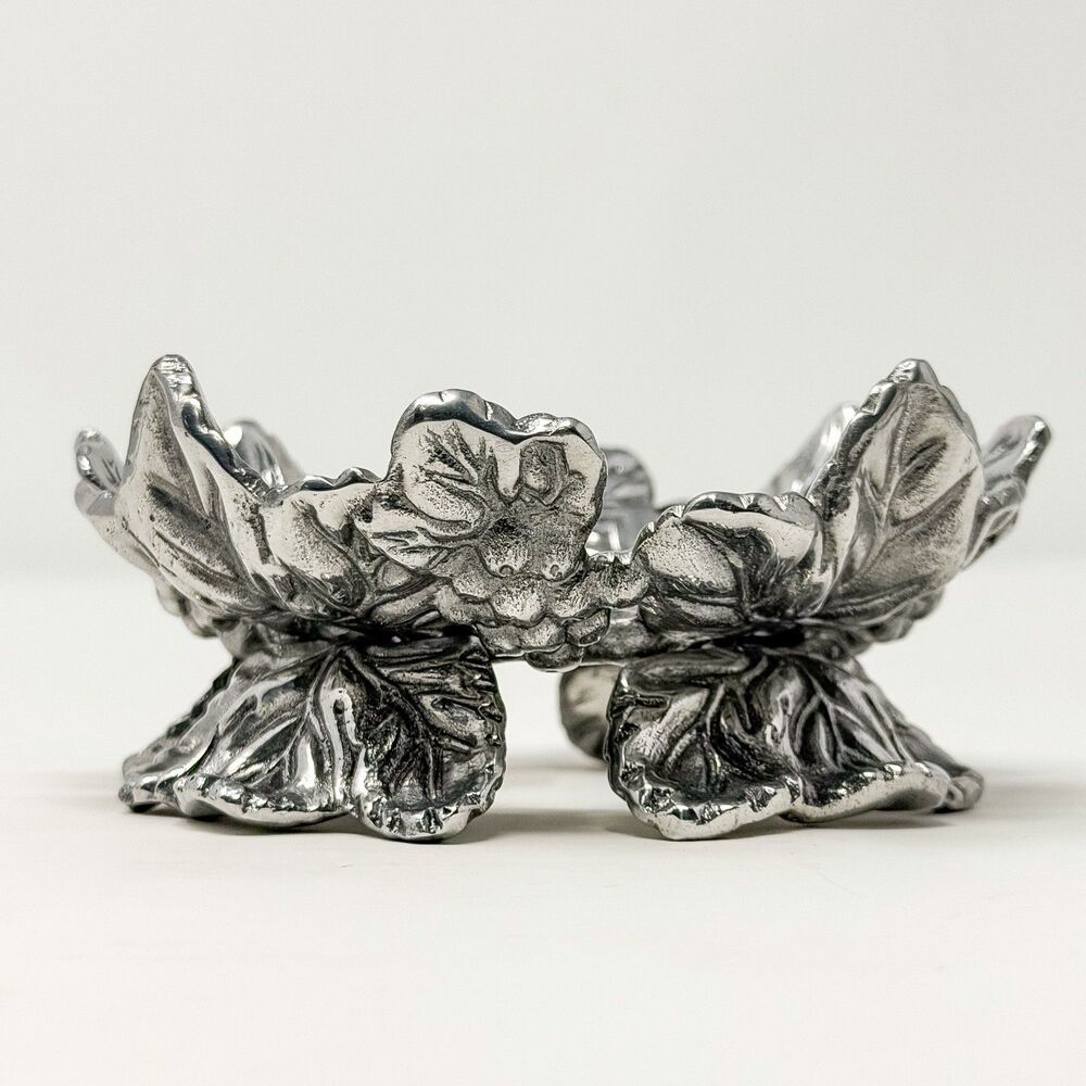 Arthur Court Grapevine Orb Stand Aluminum Grape Leaf Decorative Holder 2005